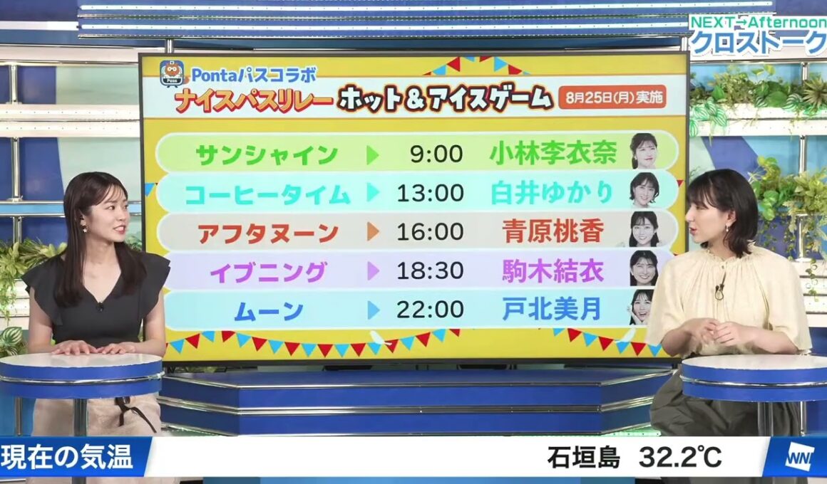 【白井ゆかり】【青原桃香】クロストーク（250825 ウェザーニュースlive CoffeeTime　→　ウェザーニュースlive Afternoon）