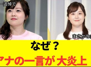 アナの一言が 大炎上！なぜ？