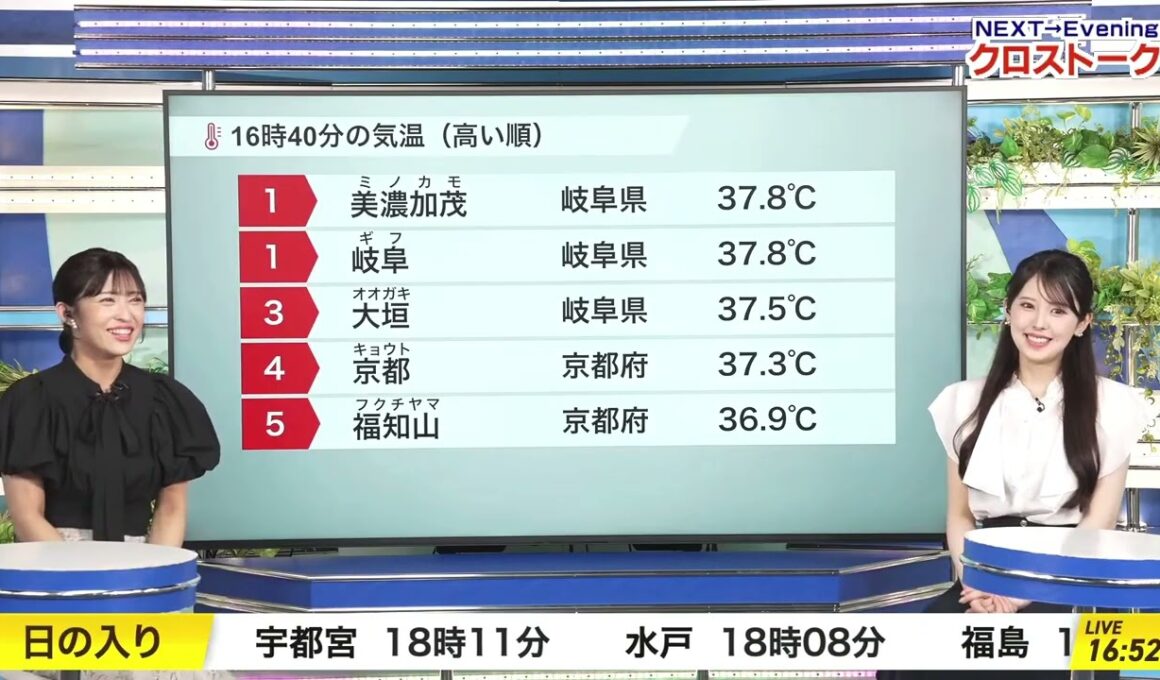 【小川千奈】【山岸愛梨】クロストーク（250831 ウェザーニュースlive Afternoon　→　ウェザーニュースlive Evening）