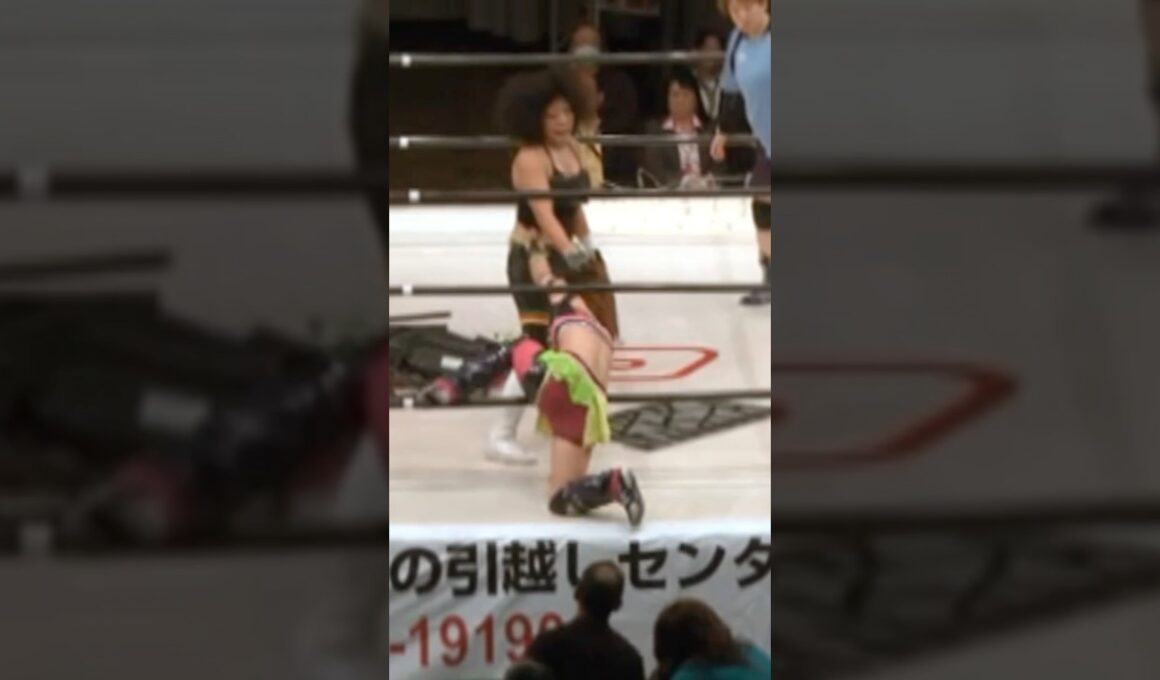 【女子プロレス】大量のイスの上にネックハッキングボム【木村響子】【中島安里紗】【ドレスアップワイルドファイト】【PURE DREAM2016】#玉川ボール #shorts