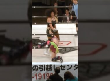 【女子プロレス】大量のイスの上にネックハッキングボム【木村響子】【中島安里紗】【ドレスアップワイルドファイト】【PURE DREAM2016】#玉川ボール #shorts