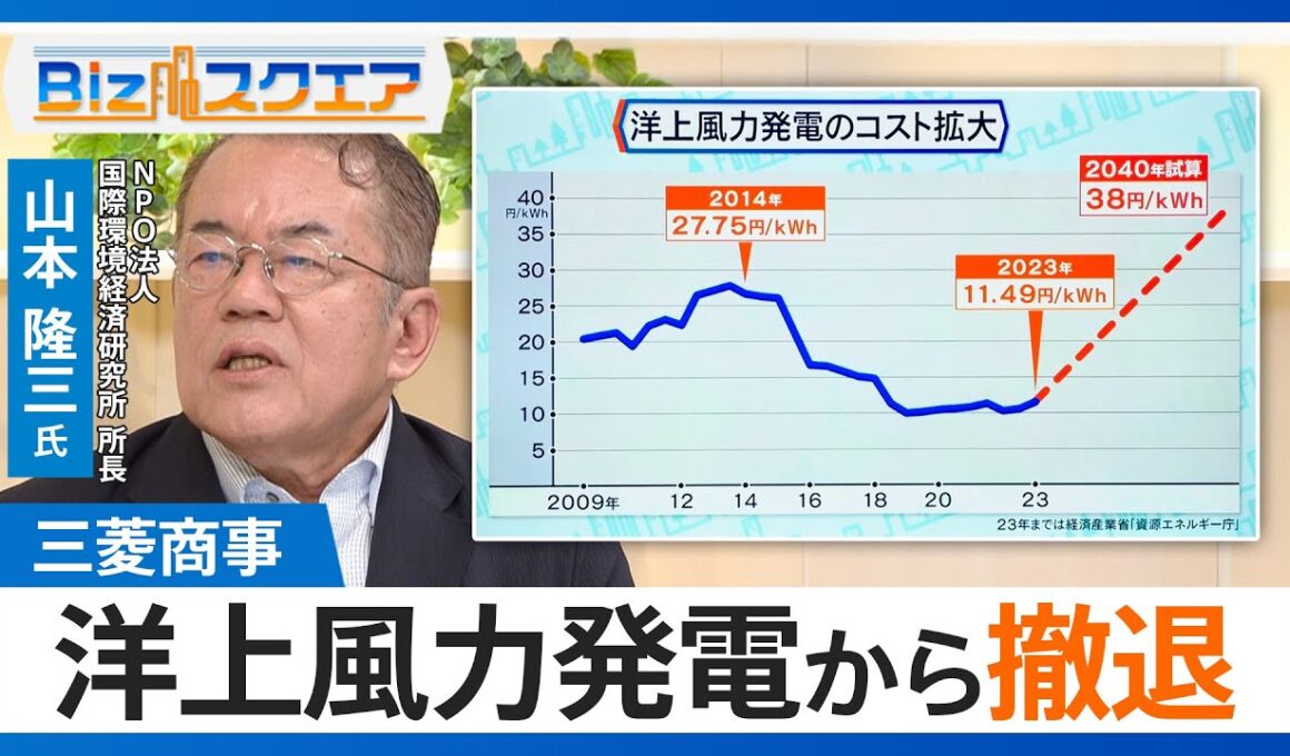 三菱商事　洋上風力発電から撤退　建設資材・人件費高騰などコスト急増　懸念される撤退ドミノ【Bizスクエア】