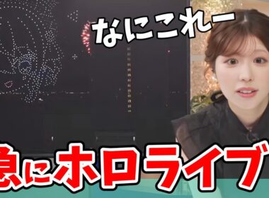 【小林李衣奈】ホロライブさんのイベント花火が急に出てきて前のめりになる李衣奈ちゃん【ウェザーニュース切り抜き】