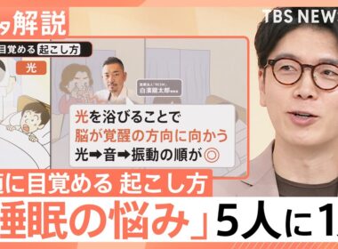「睡眠の悩み」は日本人の5人に1人　適切な睡眠時間と入眠方法は？【Nスタ解説】｜TBS NEWS DIG