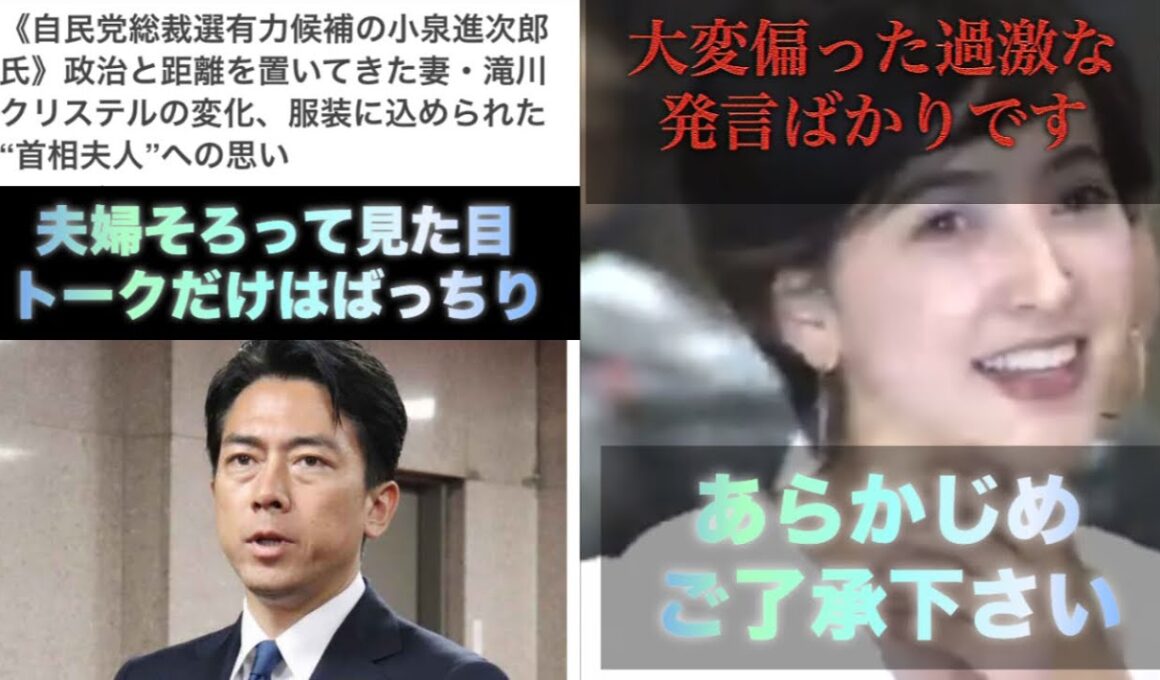 【私の独り言】小泉進次郎の妻。滝川クリステルについて軽く話します。批判覚悟です。