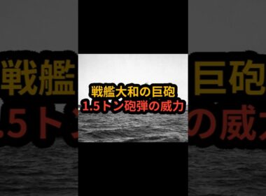 戦艦大和の巨砲―1.5トン砲弾の威力 #shorts #歴史 #雑学