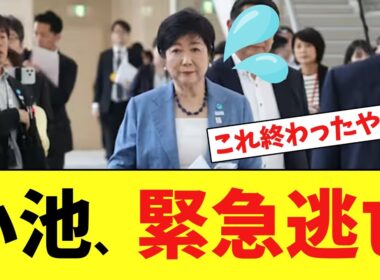 小池百合子さん、移民政策で炎上し遂に逃亡する…