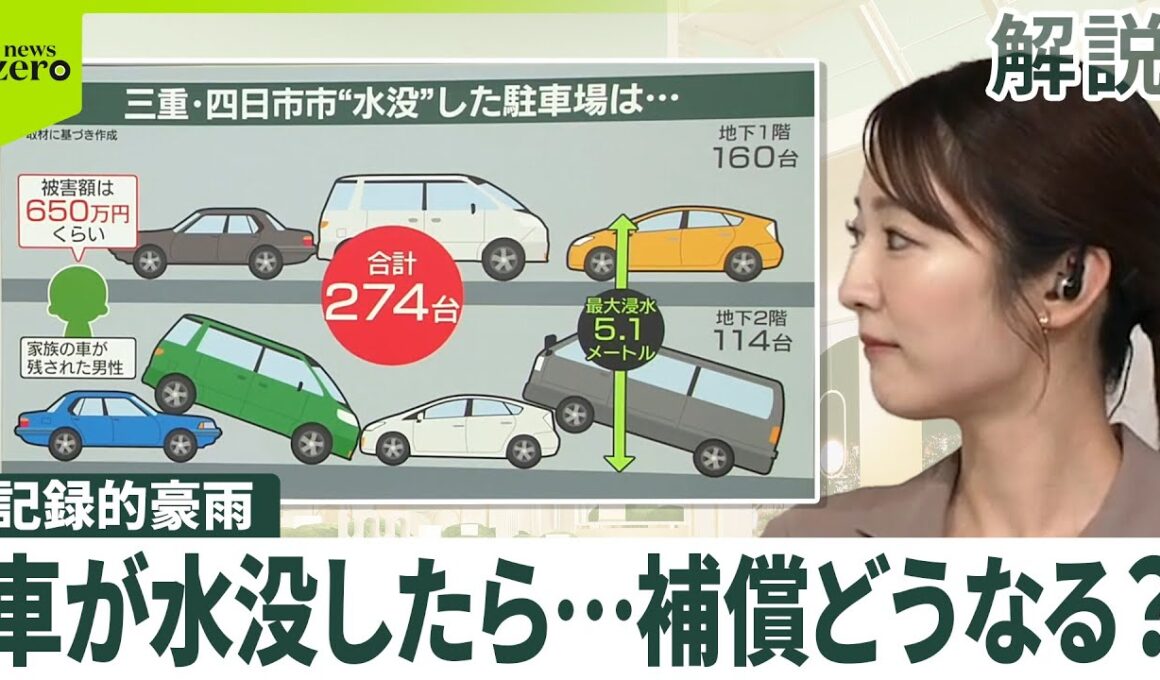 【記録的豪雨】三重の“浸水駐車場”274台の撤去めど立たず 「車両保険」加入率は47.2％
