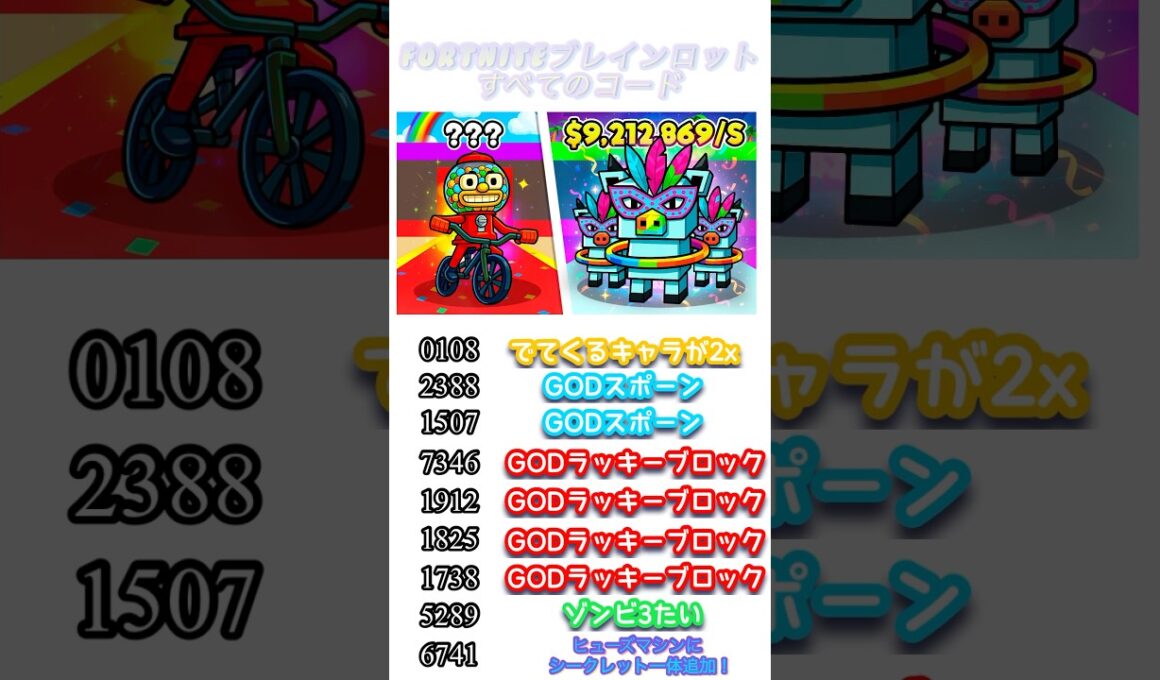 【Fortnite】ブレインロットの利用可能のコード#shorts #フォートナイト #fortnite #ブレインロット