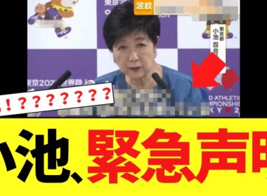 【緊急】小池百合子さん、遂に最悪の発表をしてしまう…