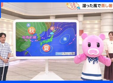 【9月17日 関東の天気】湿った風で蒸し暑さ続く｜TBS NEWS DIG