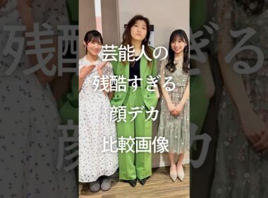 ㊗️100万再生！芸能人の残酷すぎる顔デカ比較画像　#ガルちゃん #芸能人 #小顔