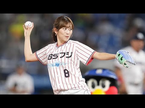 白ショーパンで豪快足上げ　ポニテになった美人アナに興奮…神宮熱狂のゆるふわ投球