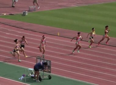 20250920103310宮崎強化記録会第1共女100ｍ2組  伊東 裕凜1/宮崎(宮崎商業高)12"86