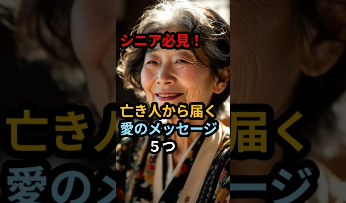 【シニア必見】亡き人から届く愛のメッセージ5つ