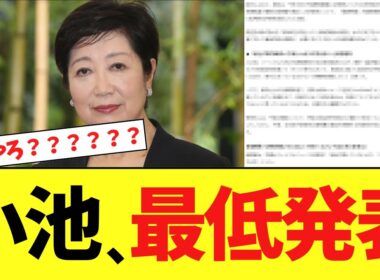 小池百合子さん、学歴疑惑やデモについて最低発表をする…