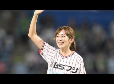 「超絶美女すぎる」神宮降臨の元ＮＨＫ美人アナ「フリーになってから１番の緊張感」白のショーパン＆ポニテ姿のオフショットに反響「鍛えた良いお足」「フォーム美しい」