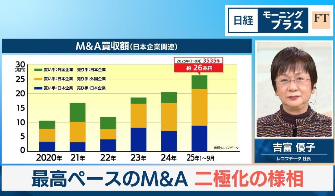 最高ペースのM＆A　二極化の様相【日経モープラFT】