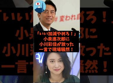 「いい加減やめろ！」小泉進次郎が小川彩佳に放った一言で現場騒然！#shorts #tbs #自民党 #立憲民主党 #小泉進次郎
