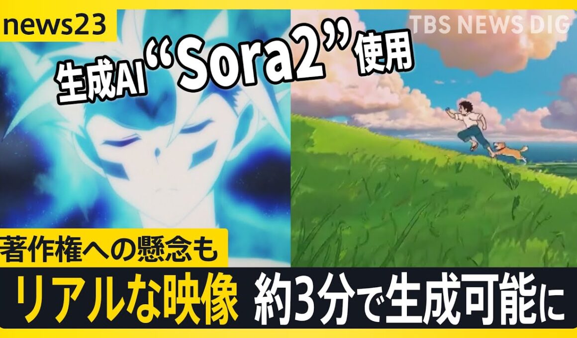 最新動画生成AI「Sora2」リアルな映像が約3分で生成可能に…実演でわかったその性能　一方で著作権への懸念も【news23】｜TBS NEWS DIG