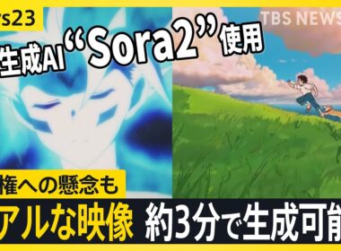 最新動画生成AI「Sora2」リアルな映像が約3分で生成可能に…実演でわかったその性能　一方で著作権への懸念も【news23】｜TBS NEWS DIG