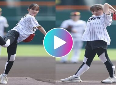 阪神 始球式 佐藤佳奈アナ 豪快ワインドアップ 胸を張る迫力投球 | 始球式 佐藤佳奈 アナウンサー | 阪神タイガース 甲子園 始球式 2025 豪快投球＆ワンバウンド