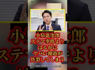 小泉進次郎、ステマ事件よりはるかにヤバい報道が炸裂して抗議した結果　#shorts