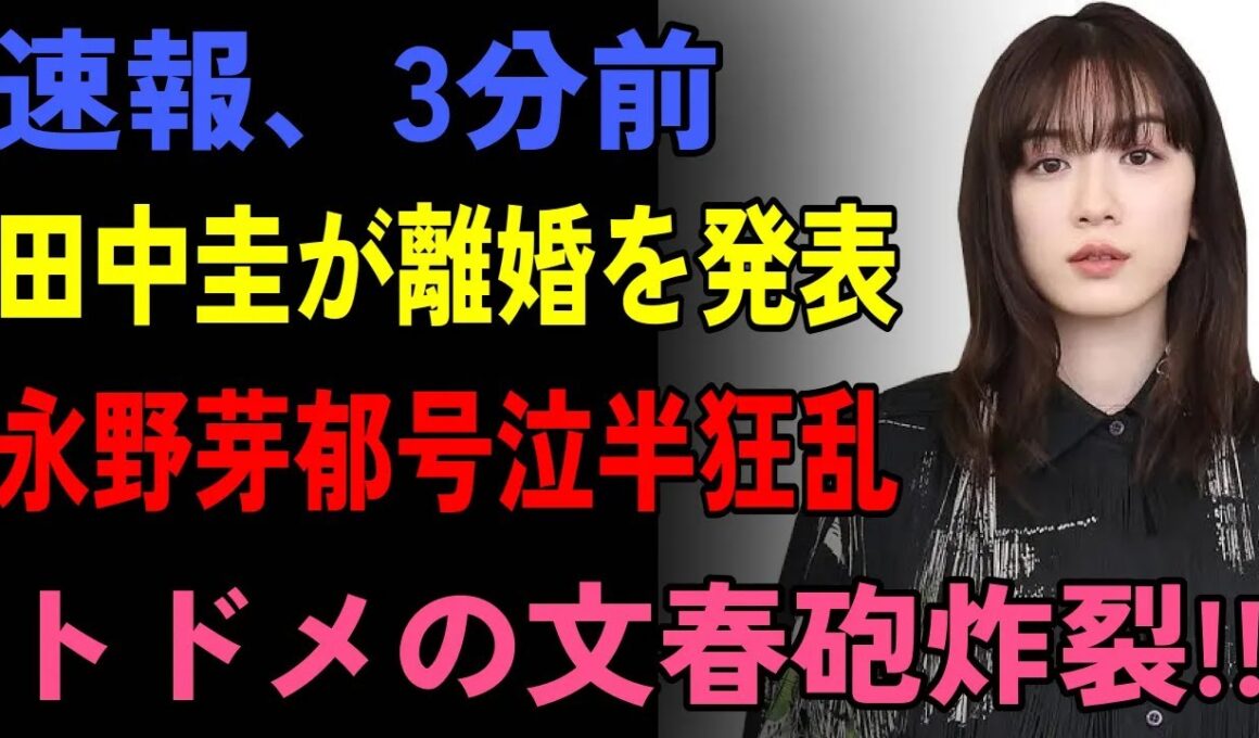 【衝撃】田中圭が突然離婚発表！長野メイ号泣！マスコミが隠す恐ろしい真実とは⁉️