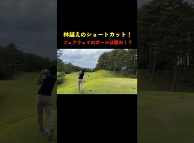 林越えのショートカット！フェアウェイには1球だけ！どっちのボールだ！？