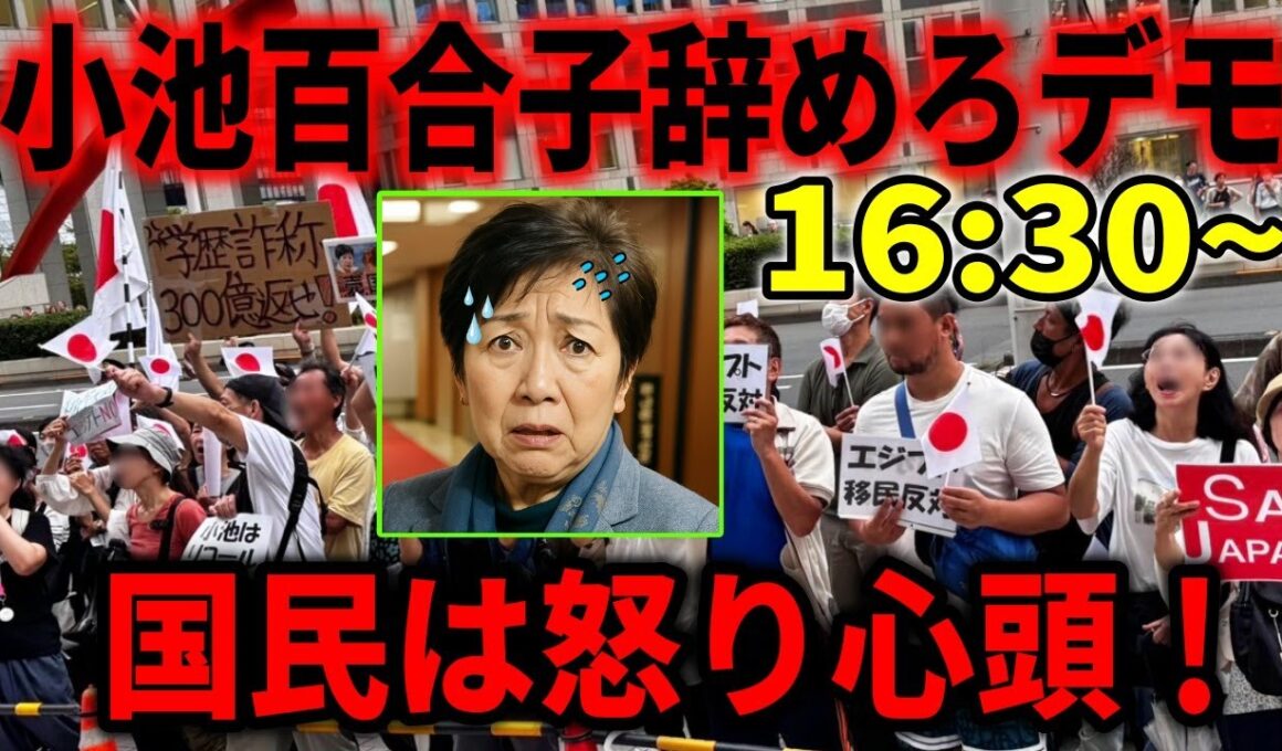 【小池百合子辞めろデモ】16:30~ 逃げ切れると思うなよ！消費税未納20年?!💢 移民利権、学歴詐称、売国反対！ #移民反対  2025/10/9 都庁前