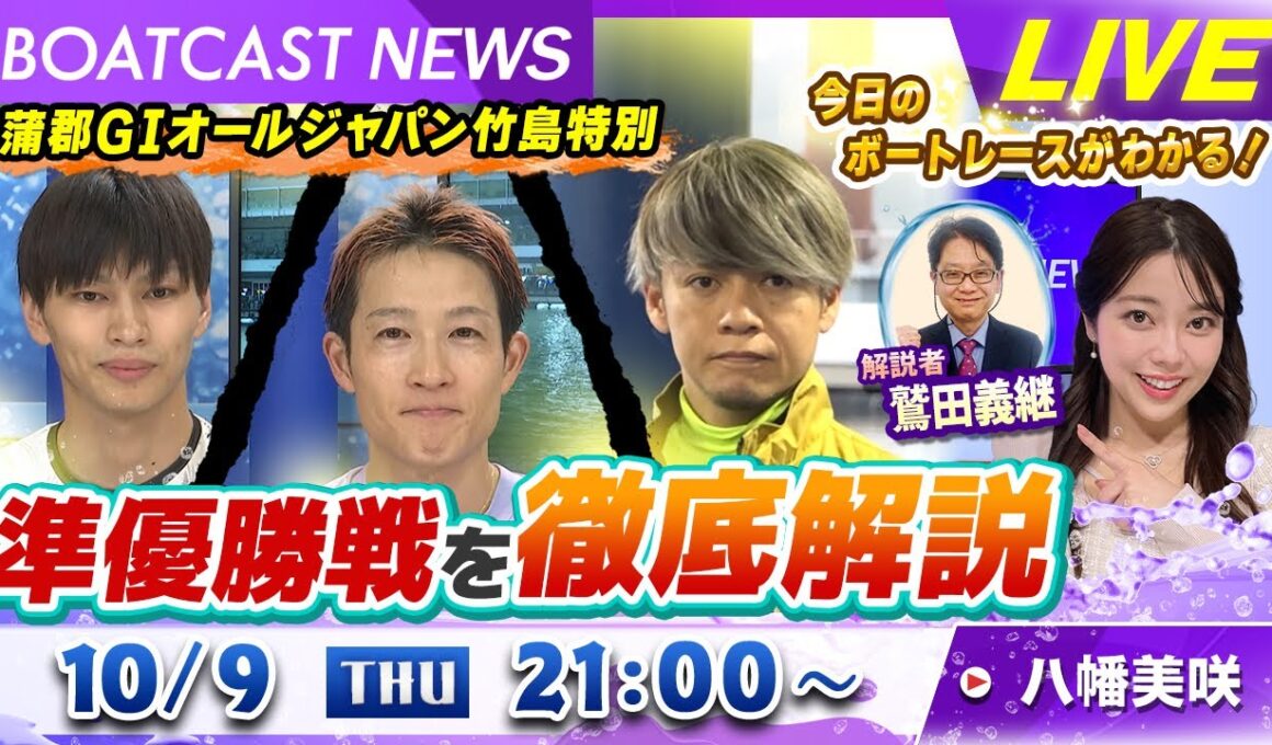 BOATCAST NEWS｜G1オールジャパン竹島特別 準優勝戦を徹底解説！｜木曜企画 「ピックアップショートニュース」
