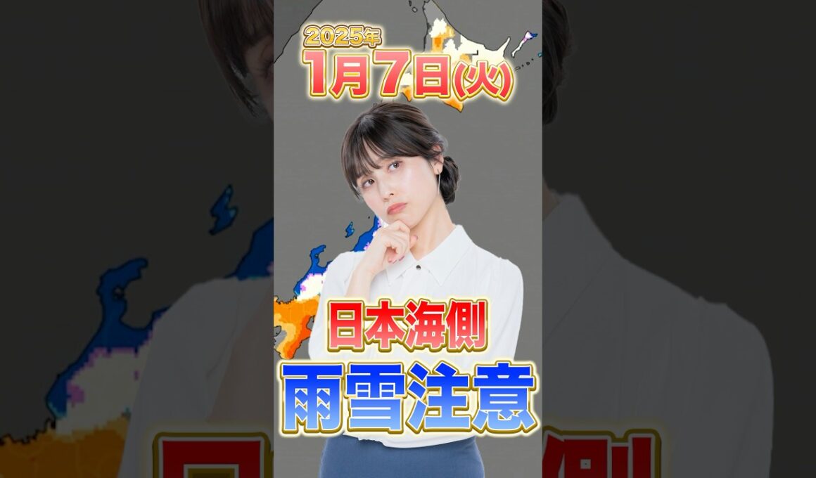 【雨雪】あす日本海側は雨雪注意⚠️1月7日(火)#ウェザーニュース #news #天気