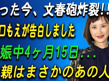 たった今、文春砲炸裂!!山口もえが告白しました妊娠中4ヶ月15日...父親はまさかのあの人！？
