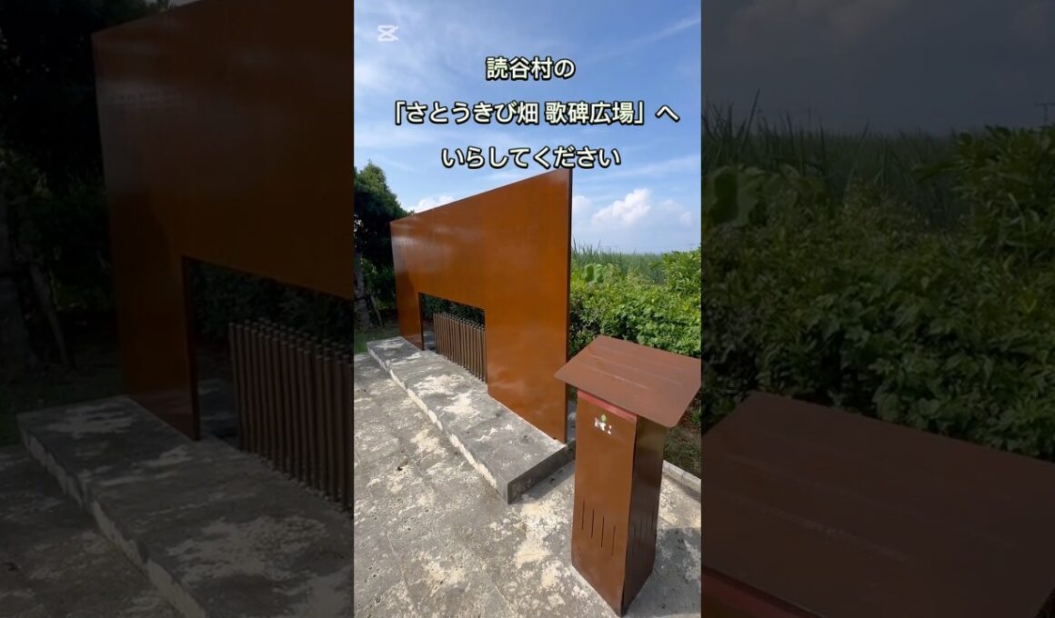 「さとうきび畑」歌碑広場、さとうきびに囲まれ海の見える歌碑広場で、平和への祈りを永遠に発信し続ける #平和 #読谷村 #shorts