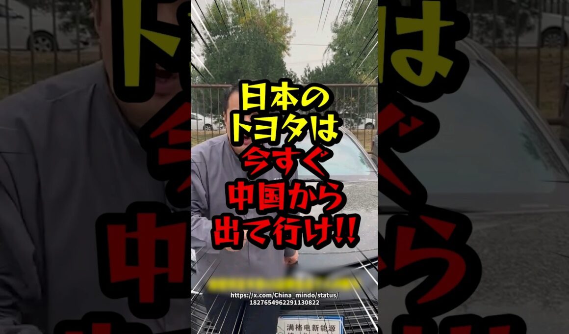 「日本のトヨタは今すぐ中国から出ていけ!!」恩知らずな中国人の動画がヤバすぎる　#海外の反応 #中国 #トヨタ