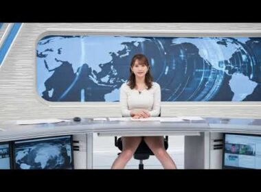 【AI動画】視聴者はほぼ男性の美人女子アナが出てるニュース番組