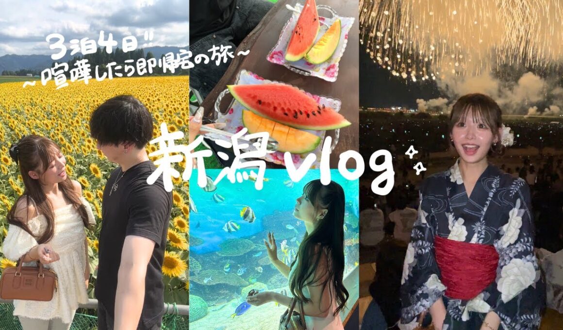 【3泊4日vlog】初めての新潟旅行が楽しすぎて延泊確定。大人の夏休み、最高すぎた。