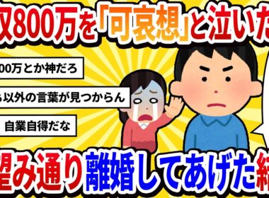 【2ch修羅場】「あなたの年収800万じゃ子供が可哀想！」と泣き叫ぶ嫁→お望み通り離婚してあげた結果