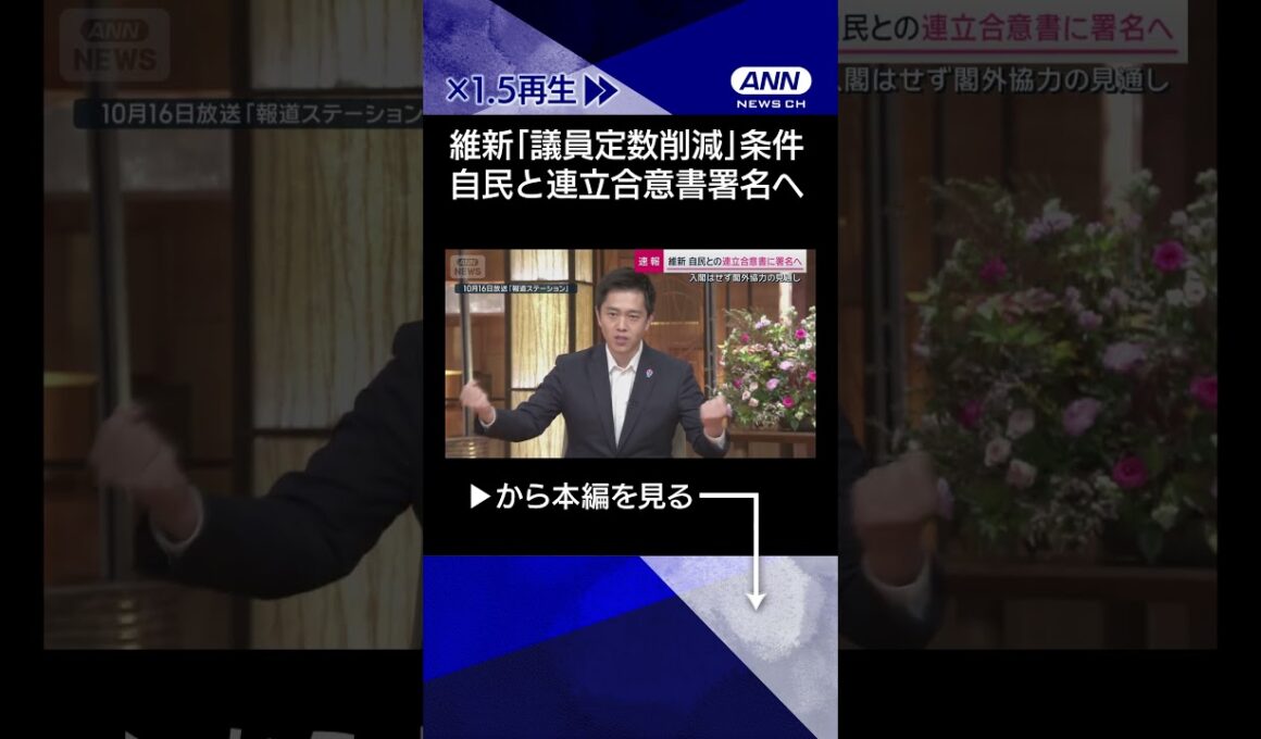 【ニュース】議員定数削減は衆院比例で調整　「死活問題」中小政党で高まる危機感 #shorts