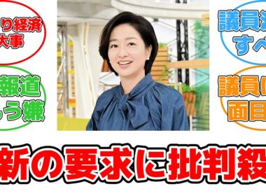 膳場貴子アナが語る！維新の議員定数削減要求に対する批判ｻﾂ到の真相とは？ #反応集 #政治 #議員定数削減 #物価高対策 #政治と金 #国民の関心 #膳場貴子