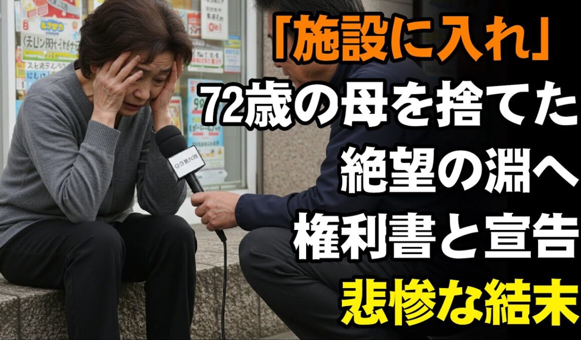 「母さんより妻の方が大事だ」35年間、息子のために全てを捧げた72歳の母が、邪魔者扱いされ家を追い出されることに。しかし、一枚の”切り札”が彼らの運命を逆転させた…【感動の物語】【60代以上の方へ】