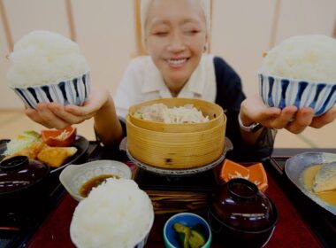 【大食い】高級ブランド米がおかわりし放題の夢の定食屋で勝手に食べ放題。「奥出雲 仁多米食堂」【モッパン】【MUKBANG】