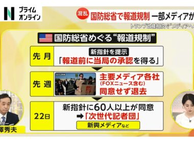 米国防総省が報道規制に同意した新興メディアを「次世代記者団」に認定、主要メディアは拒否　「極端なやり方」検閲の懸念も
