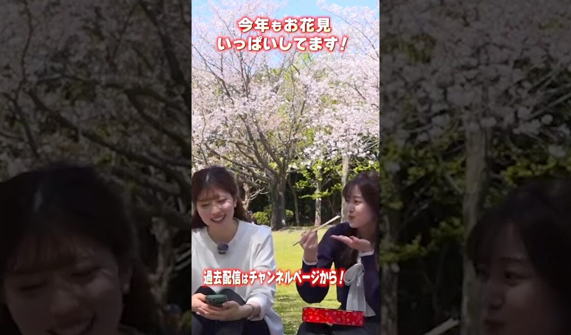 お花見配信ダイジェスト #山岸愛梨 #松雪彩花 #大島璃音 #小林李衣奈 #魚住茉由 #青原桃香