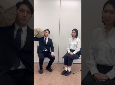 小川彩佳アナにインタビューを受ける小泉進次郎。