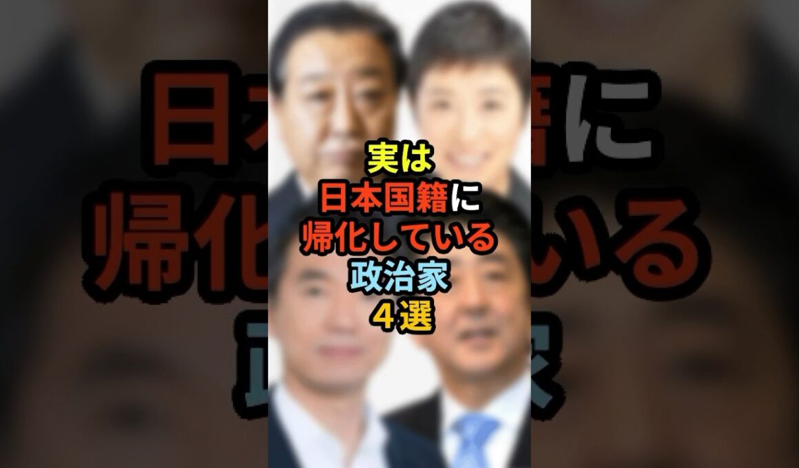 🔥30万再生突破！！実は日本国籍に帰化している政治家４選