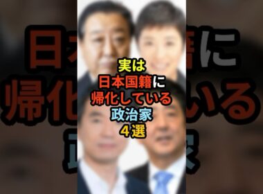 🔥30万再生突破！！実は日本国籍に帰化している政治家４選
