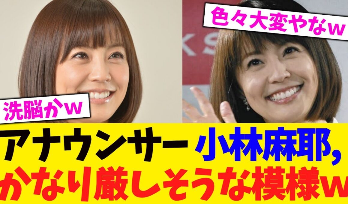 アナウンサー 小林麻耶,かなり厳しそうな模様ｗ【2chまとめ】【2chスレ】【5chスレ】