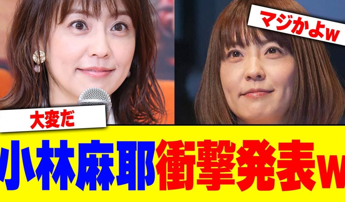 小林麻耶が衝撃の発表www【2chまとめ】【2chスレ】【5chスレ】