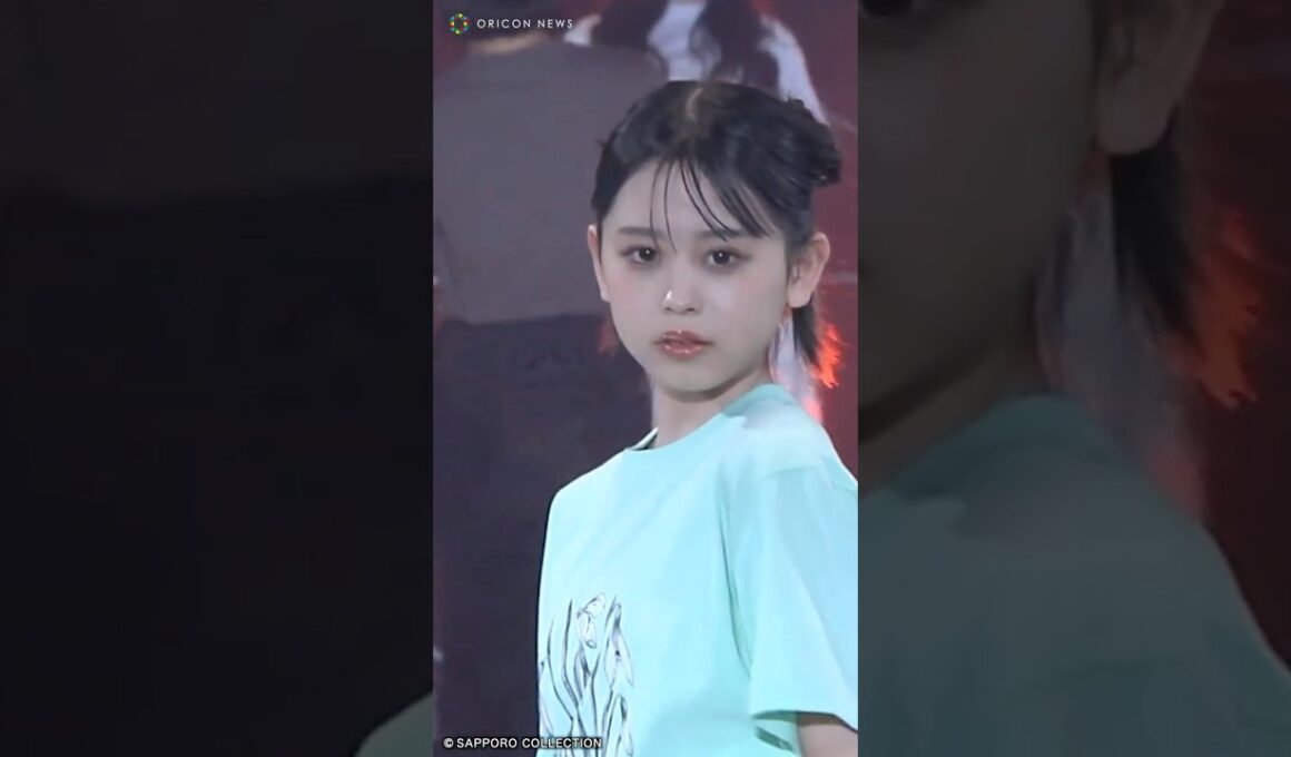 カジサックの長女・梶原叶渚、Tシャツ＆ミニスカ姿の爽やかコーデで笑顔　札幌コレクションのランウェイ登場 #shorts